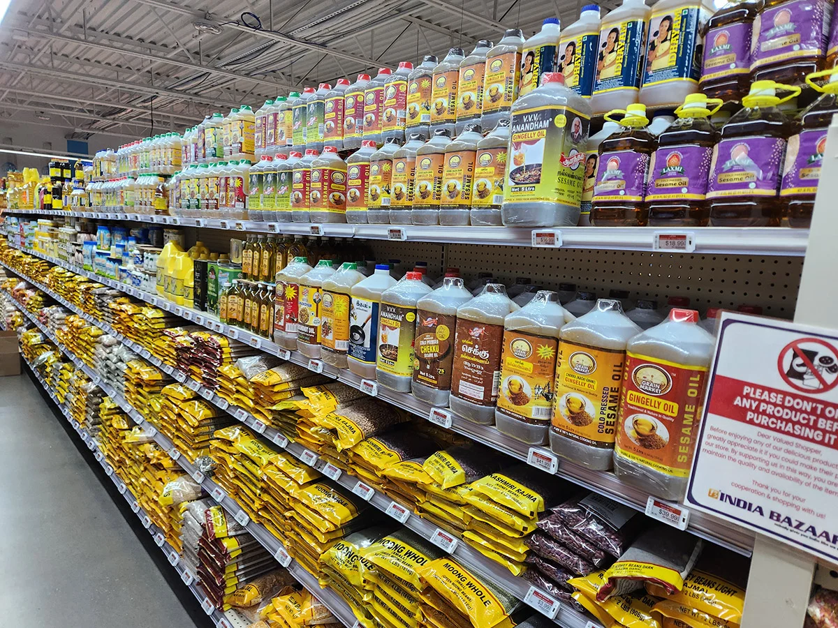 Electronic shelf label showing real-time pricing and product details in retail